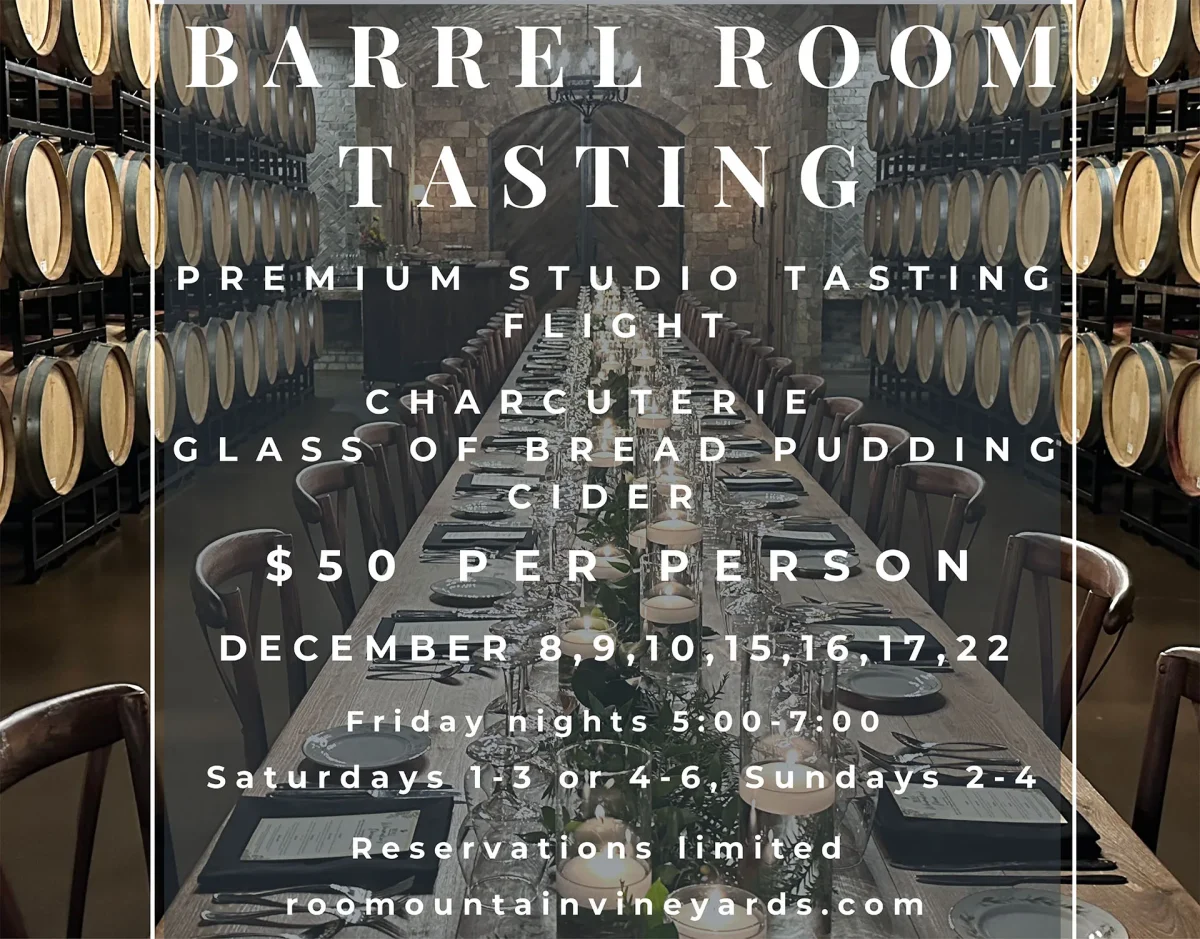 Barrell Room Tasting flyer