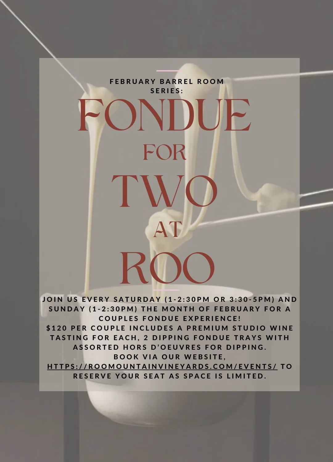 Fondue for Two at Roo