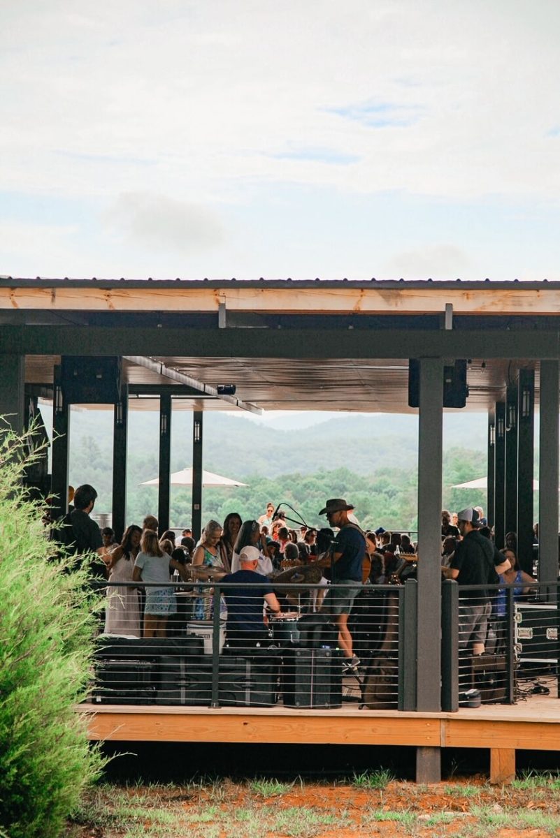 outdoor pavilion in the vineyard